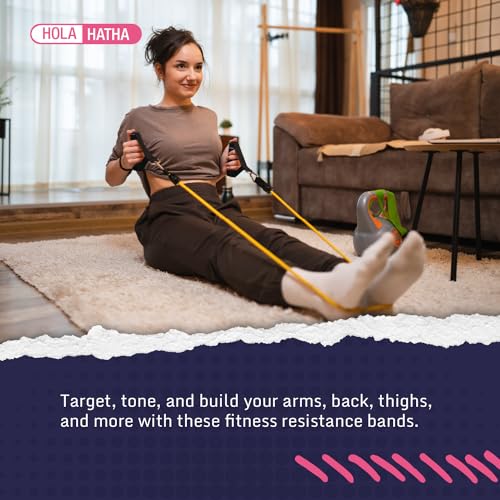 Resistance Band Fitness Set - 100-Pound Max, Home Gym Workout Kit with 5 Bands, Handles, Ankle Loops, Door Anchor, & Carry Bag