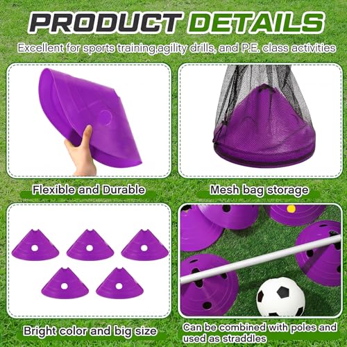 Jumbo Soccer Cones Big Training Disc Cone - color: Purple