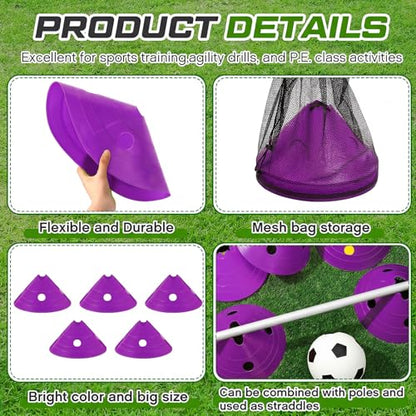 Jumbo Soccer Cones Big Training Disc Cone - color: Purple