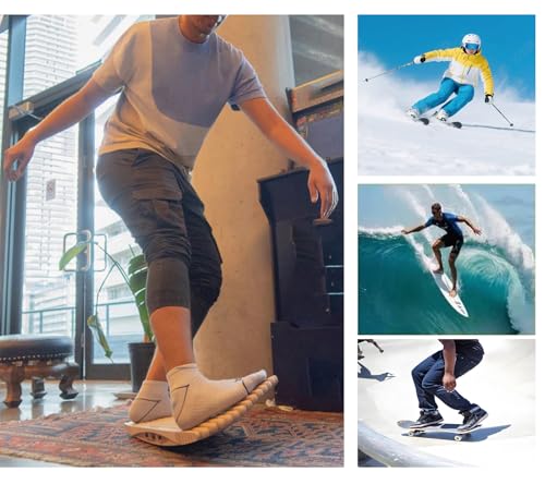 Ergonomic Wobble Balance Board,Office Balance Beam – Dual-Use for Office & Fitness,Core Trainer for Surfing, Skiing, Skateboarding,Improves Balance & Strength,Anti-Fatigue for Standing Desks