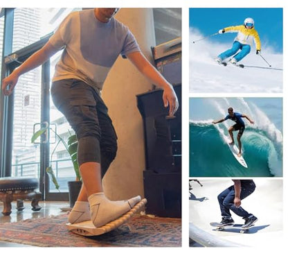 Ergonomic Wobble Balance Board,Office Balance Beam – Dual-Use for Office & Fitness,Core Trainer for Surfing, Skiing, Skateboarding,Improves Balance & Strength,Anti-Fatigue for Standing Desks