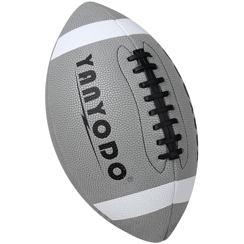 6 Pack Football Size 6/9 Official Sized Ball with Textured Grip for Youth High School&College Practice, Match and Scrimmage Play Indoors & Outdoors All Weather Use with Pump