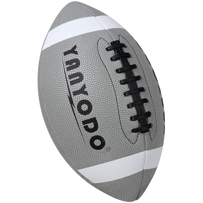 6 Pack Football Size 6/9 Official Sized Ball with Textured Grip for Youth High School&College Practice, Match and Scrimmage Play Indoors & Outdoors All Weather Use with Pump