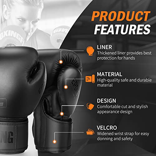 Boxing Gloves for Men and Women Suitable for Boxing Kickboxing Mixed Martial Arts Muay Thai MMA Heavy Bag Training