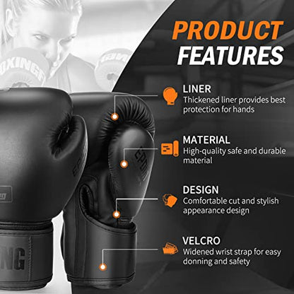 Boxing Gloves for Men and Women Suitable for Boxing Kickboxing Mixed Martial Arts Muay Thai MMA Heavy Bag Training