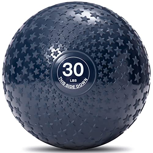 JFIT Slam Ball – Build Strength - Endurance & Power | Superior Grip | Sand-Filled Core | Indoor & Outdoor Use - color: Midnight Star, size: 30 LB