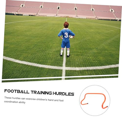 GALPADA 5Pcs Orange Soccer Agility Training Hurdles Stable Outdoor Speed Equipment for Football Baseball and Track Drills Enhance Coordination and Practice Drills