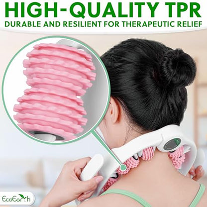 EcoEarth Cellulite Massage Roller - Handheld Fascia Massager with Detachable Handles - Anti Cellulite Tool for Legs, Thighs, Buttocks & Belly - Deep Tissue Muscle Roller for Lymphatic Drainage - color: Pink
