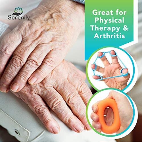 Hand Grip Strengthener Forearm Strengthener for Hand Workout Grip Strength Trainer Hand Gripper Strengthener Finger Stretcher Hand Strengthening Devices - 6 Pack Hand Exercisers for Strength
