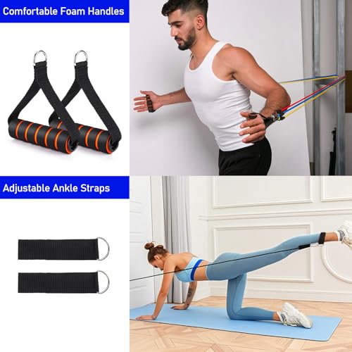Resistance Band Wall Mount System, Sturdy Resistance Bands Wall Anchor, Space Saving Home Gym Solution for Strength Training, Wall Mount Workout Anchors Multi-Purpose for Complete Full Body