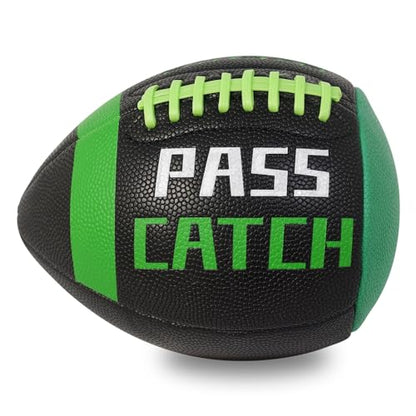 PassCatch Training Football, Composite Fatherless Bounce Back Youth Football, Training Improving Enhance Solo Passing Catching Skills (Deflated) - style: Youth Size(Ages 5-13)