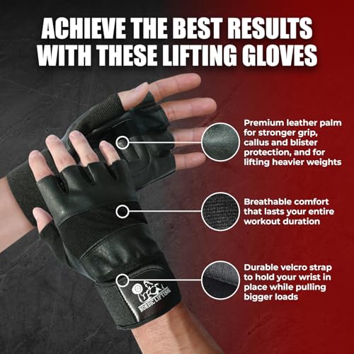 Weight Lifting Gloves with 12" Wrist Wraps – Workout Gloves with Wrist Support for Men & Women, Cross Training, Powerlifting, Gym & Fitness Protection, Durable Grip & Comfort Fit - size: X-Small