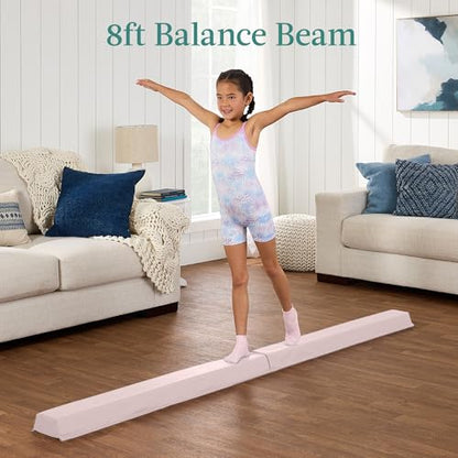 Best Choice Products 10ftx4ftx2in Folding Gym Mat 4-Panel Exercise Gymnastics Aerobics Workout Fitness Floor Mats w/Carrying Handles - color: Smoky Quartz w/Beam