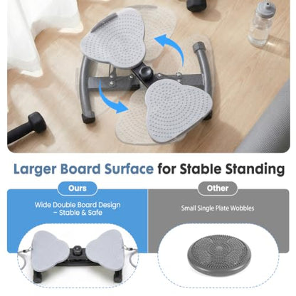 DUMOS Waist Twister Machine Exercise, Ab Twister Board, 300 lbs Capacity, Noiseless Fitness Tool for Core & Belly Fat Workout, Anti-Slip Home Gym Equipment