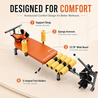 Multifunctional Full Body Traction Bed, Cervical Spine Stretcher Traction Spine Lumbar Massage Traction Table Back Stretch Decompression Machine for Tension Relief & Body Aches Pains, Massage