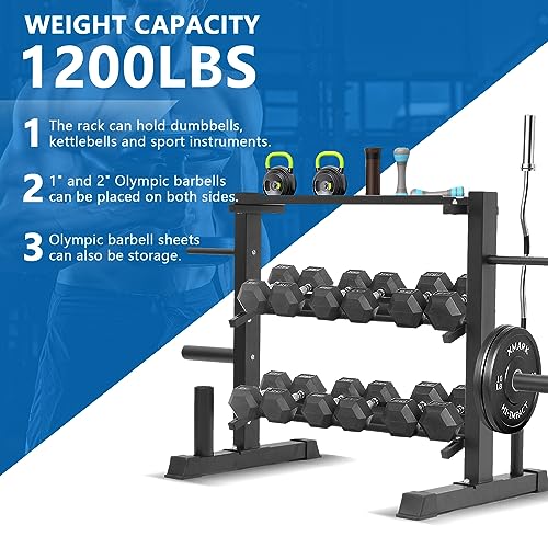 Adjustable Dumbbell Rack, Dumbbell Set with Storage Rack for Kettlebells, Weight Organizer Stand, Weight Rack, Kettlebell Rack