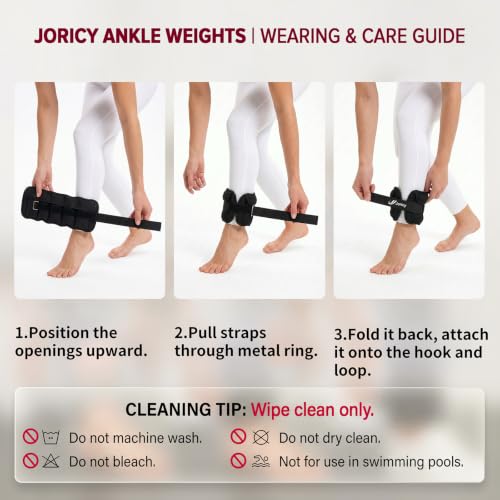 Adjustable Ankle Weights for Women Men A Pair of 1-3/4/5/6/8/10/20LBS - color: Black