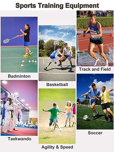 Height Adjustable Hurdles, Portable Training Hurdles, Set of 5 Different Height, Detachable Speed and Agility Hurdles Soccer Practice Equipment, Track and Field Worko, Red - color: Red