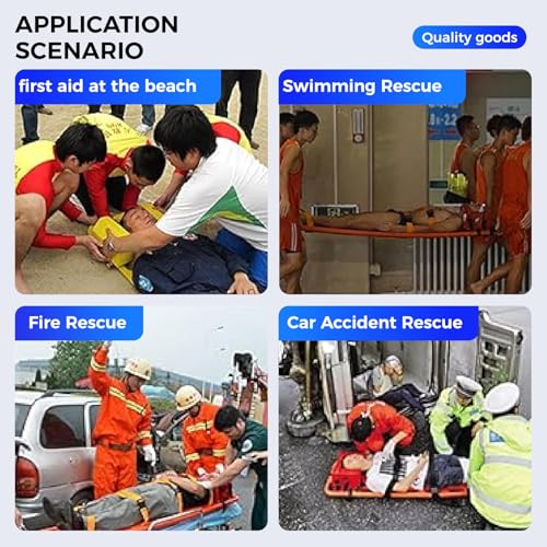 Foldable Spine Board Stretcher Backboard,Emergency Rescue Spine Board,Water Floating Stretcher,EMT lmmobilization Portable Patient Transport Rescue PE Ambulance Stretcher