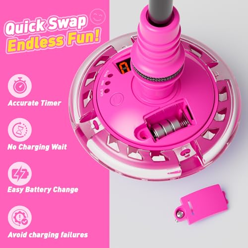 HopeRock Skip Ball Toy for Girls Ages 6-10,Girl Birthday Gifts,3 Fun Modes,Flashing Light-Up Wheel,LED Digital Counter,Replaceable Battery,Girl Birthday Gifts for Age 6-10+ - color: Pink