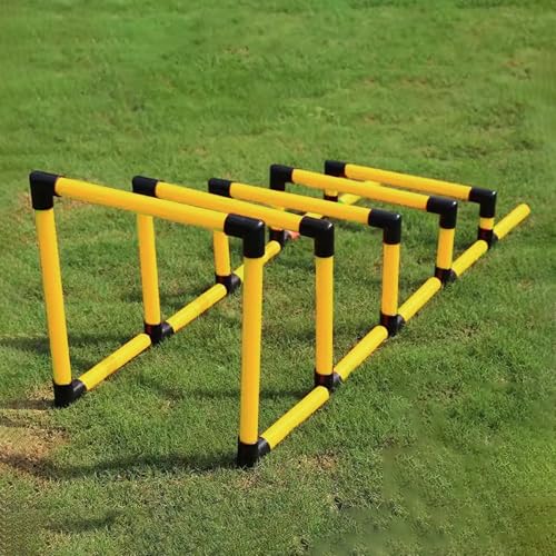 Pcs Different Heights Speed Agility Hurdles, Soccer Obstacle Hurdles Training Equipment, Portable Athletes Mini Hurdles Trainer, Sport Speed Hurdles(Yellow)