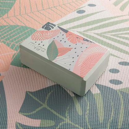 MYGA Yoga Block,Lightweight EVA Foam Yoga Brick,High Density Non-Slip Block for Yoga Poses, Pilates, Balance and Flexibility - color: Palm