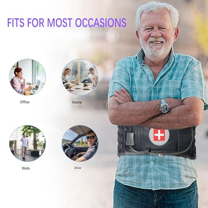 Decompression Back Belt for Pain Relief,Lower Back Traction Device for Women and Men One Size Fits 29-49 inches Waist (Blue)