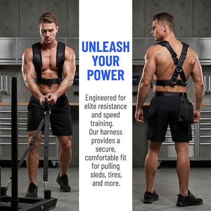 CLISPEED Fitness Sled Harness Workout Harness Exercise with Pull Strap for Resistance Training