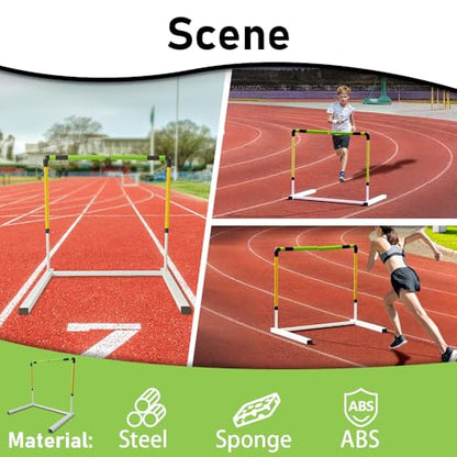 Adjustable Height Training Hurdle Newly Upgraded Injury-Reducing Track & Field Hurdles for Athletes & Adults