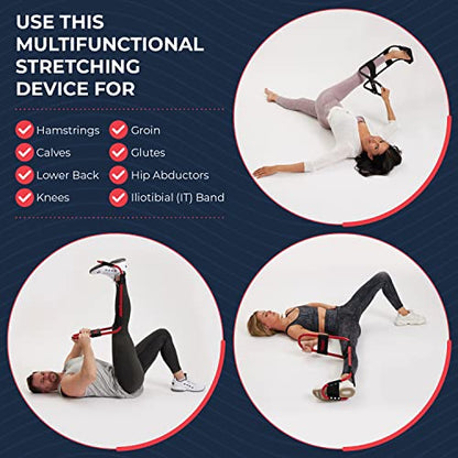 Leg Stretcher - Hamstring Stretcher - Hip Stretcher - Lower Back Stretcher, & Calf Stretcher - Stretching Equipment - Original Patented - Harmstring Recovery