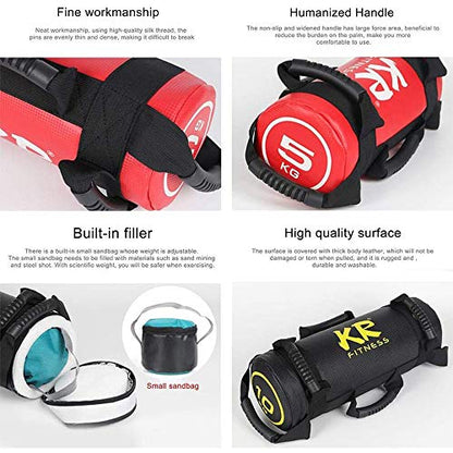 AKT Sandbag Power Bag - 5-30 kg (11-66 lb) Weight Powerbag Strength MMA Training Fitness Exercise Workout, 1 PC (NO Sand),10kg