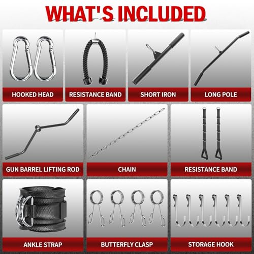 Power Rack Power Cage Multi-Function Squat Rack with Cable Crossover System Selectable More Training Attachment Power Rack for Garage & Home Gym