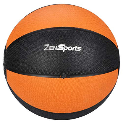 ZENY Fitness Medicine Ball 12lb, Weighted Exercise Ball with Textured Grip Fitness Core Strength Training Rubber Ball Home Gym Workout Equipment