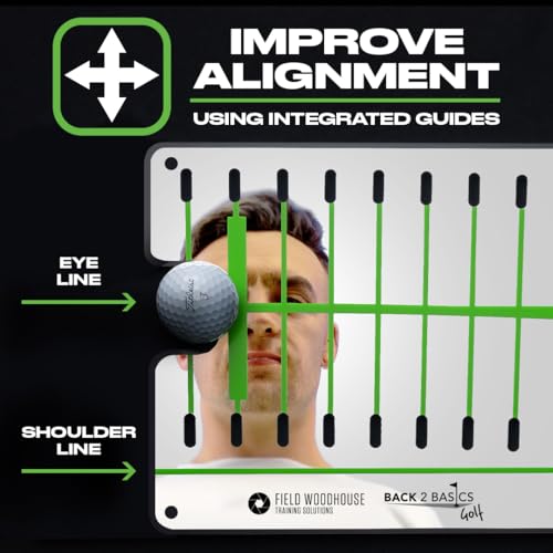 BACK 2 BASICS Golf Putting Mirror Compact Dual-Sided Alignment Trainer Tool - style: Pro Path Putting Mirror