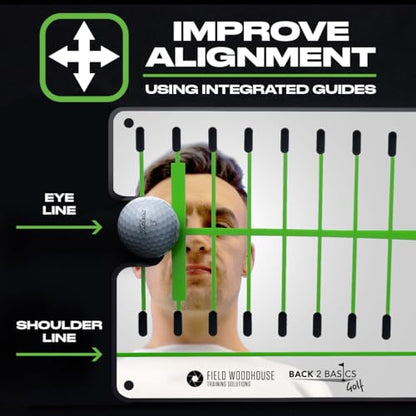 BACK 2 BASICS Golf Putting Mirror Compact Dual-Sided Alignment Trainer Tool - style: Pro Path Putting Mirror