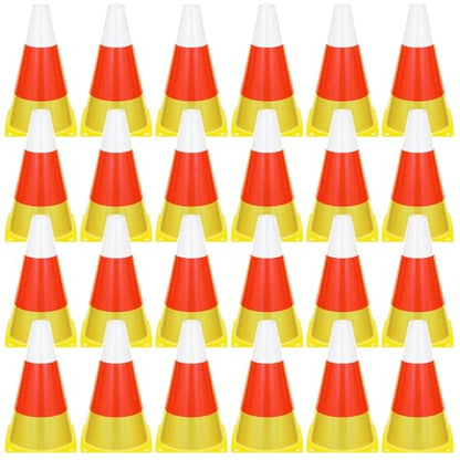 Candy Corn Ring Toss Game Plastic Cones 9 Inch Training Traffic Cones Sport Training Agility Field Marker for Youth Soccer Skating Practice