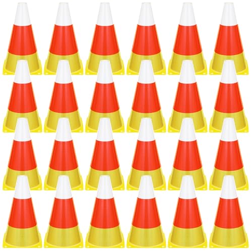 Candy Corn Ring Toss Game Plastic Cones 9 Inch Training Traffic Cones Sport Training Agility Field Marker for Youth Soccer Skating Practice