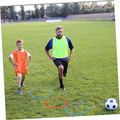 6PCS Soccer Training Rings Durable Agility Equipment for Footwork Drills Material for Soccer Football and Basketball Random Color