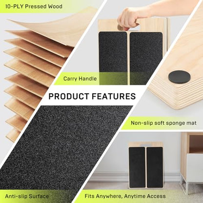Wooden Slant Board for Calf Stretching – Adjustable Incline Board for Squats, Ankle & Achilles Stretch, Physical Therapy Foot Stretcher, Non-Slip Wedge for Knees Over Toes, Balance & Mobility Training