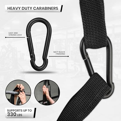AYRO Fitness Hanging Ab Straps for Pull up Bar, Exercise Straps For Core Strength Training, Abdominal Sling Straps For Ab Swing & Leg Raises, Gym Hang Bar Straps For Men & Women, Abs Equipment For GYM & Home