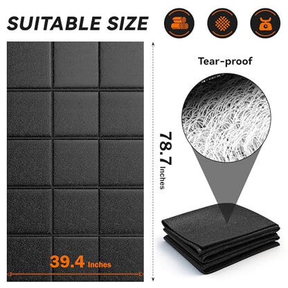 Treadmill Mat for Carpet &Hardwood Floors, 79" × 39.4" 0.16" Thick High Density, Non-Slip Fitness Equipment Mat, Mat for Under Treadmills, Elliptical, Exercise Bikes, Stationary Cycles - size: 78.7"L x 39.4"W x 0.2"Th