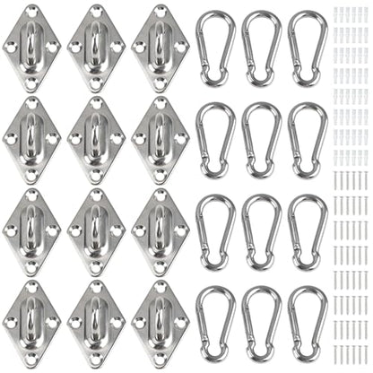 Wall Mount for Resistance Bands, Workout Anchors Wall Resistance with Hook for Fitness Bands, Space Saving Workout Equipment for Home Gym Weight Straps Suspension Training Exercise - style: 12 Pack