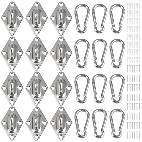 Wall Mount for Resistance Bands, Workout Anchors Wall Resistance with Hook for Fitness Bands, Space Saving Workout Equipment for Home Gym Weight Straps Suspension Training Exercise - style: 12 Pack