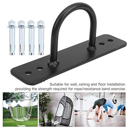 2PCS Battle Rope Anchor Kit, Ceiling Mount Anchor Bracket Hook Heavy Duty Hammock Hanging Kit with Screws for Sandbag Yoga Swing