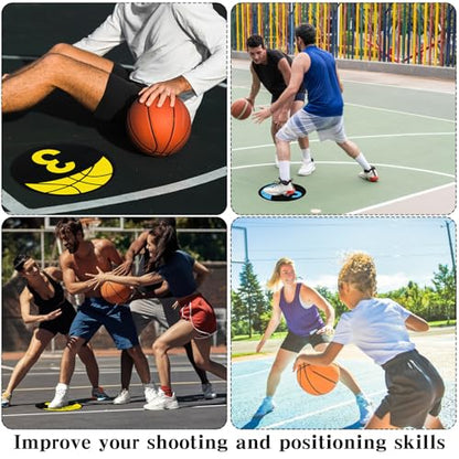 5 PCS Basketball Spot Markers (1-5) – 9 Inch Large Size, Anti-Slip PVC Floor Dots for Agility, Dribbling & Shooting Drills