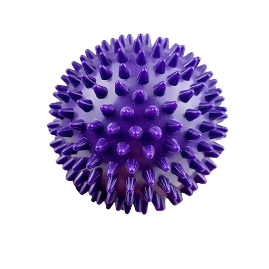 FACELESS Pack of 2 Spiky Hard Massage Balls - PVC Trigger Point Balls for Muscle Relief, Foot Roller & Neck Massager (2, Purple 9cm) - color: Purple（9cm)