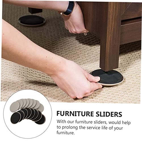 TEHAUX 16pcs Heavy Duty Furniture Glides Moving Pads Core Sliders Material for Moving No Scratch and Noise