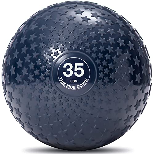 JFIT Slam Ball – Build Strength - Endurance & Power | Superior Grip | Sand-Filled Core | Indoor & Outdoor Use - color: Midnight Star, size: 35 LB