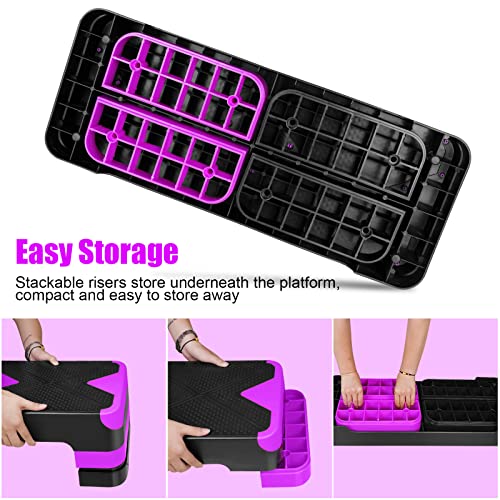 Adjustable Exercise Workout Aerobic Stepper Step Platform Trainer