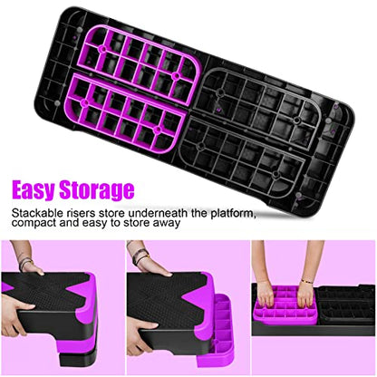 Adjustable Exercise Workout Aerobic Stepper Step Platform Trainer
